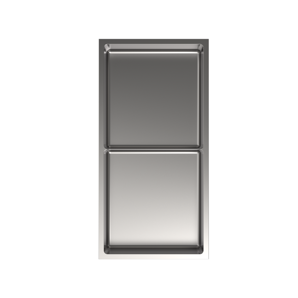 Z - Stainless Steel Metal Niche Silver - 12"x 24" - ND600-MS - Double